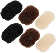 KAILIKETIY 6pcs Hair Booster Hair Padding Mesh Snap Hair Clips Hair Styling Clip Hair Barrette Base Bun Hair Maker Hair Padding Bulk Curlers Bun Hair Clip Hair Toppers Hair Cushion Nylon Silk