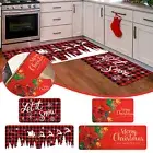 Christmas Mat Set Kitchen Mat Bathroom Absorbent Floor Mat Porch Mat Long Floor