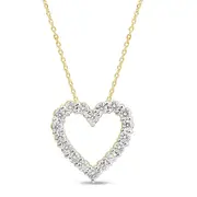 Heart Slider Necklace with 1/2ct of Laboratory Grown Diamonds in 9kt Yellow Gold