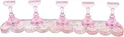 Gogogmee 1 Set Manicure Stand: Nail Display Press On Nails Practice Holder Diy Painting Fingernail Stand For False Fingernail Manicure Tool Home Salon Use Pink