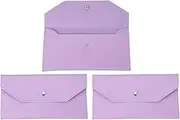 uxcell 2 Pack Cash Envelope Wallet, Budget Cash Holder Reusable Money Bag Pouch Leather Money Organizer Pouch for Men Women Receipt Check Bill Travel Graduation Holidays, Purple