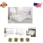Machine Washable 600-Thread-Count Egyptian Cotton Fitted Sheet – King Size White