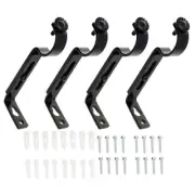 4 Set Curtain Installation Code Adjustable Rod Wall Bracket Hooks Brackets for