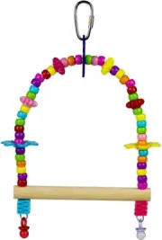 Super Bird Creations SB116 Bead Swing Bird Toy, bird swing, bird toy parrot toy