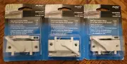 Lot of 3 PRIME-LINE F2744 Window Sash Lock & Keeper White 2-1/4" Hole 7/16" Back