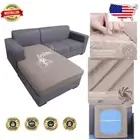 Taupe Washable Couch Covers - 100% Waterproof & Elastic Fit for Sectionals