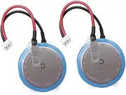 2X CR2450HR Button Battery (550mAh 3V) with Cable Replacement FX3U-32BL Battery for Mitsubishi GOT 1000 Series Display terminals, GT10 Graphic terminals (2 Count Battery)