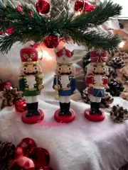 3 Pc Resin Nutcracker 5’5” Christmas Home Decor New