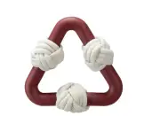 MuttNation Fueled by Miranda Lambert Triangle Tri-Knot Dog Toy, Maroon