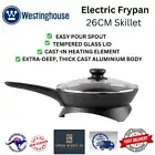 Electric Frypan 26CM Skillet Wok Lid Adjustable Heat Frying Pan Non Stick Frypan