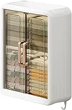 fanelod Wall Bathroom Cabinet, Double Door Storage Shelf, Wall Mounted Organizer with Door, Double Door Storage Shelf for Home, Room, Kitchen, Washroom, White, VUD5UTBTQFKI79KM3