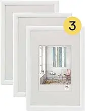 walther Design Picture Frame White 40 x 60 cm 3-Pack, Trendstyle Plastic Frame KP460W3