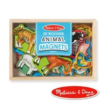 在飛比找momo購物網優惠-【Melissa & Doug 瑪莉莎】動物木質磁鐵貼 - 