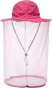 Outdoor Fishing Hat, Sun Cap with Net Mesh Hunting Summer Bucket Hat