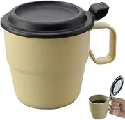 Silicone Folding Cup with Lid – Portable Travel Mug, Leakproof Design | Lightweight Reusable Drinkware for Outdoor Camping, Hiking, Picnics, and Travel Adventures, Compact Space-S