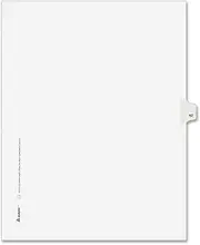 Avery Legal Index, Side Tab 62, 8-1/2" x 11", 25 Per Pack, 1/25 Cut (82260)