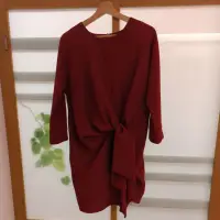 在飛比找蝦皮購物優惠-REFILL 韓國製質感赭紅色洋裝（購於東區正韓貨店家）近全