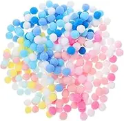 jojofuny 100pcs Colorful Pom Pom Balls Soft Fluffy Fuzzy Balls Vibrant Macaron Hues for Arts Craft Making Decorations and Group Activities