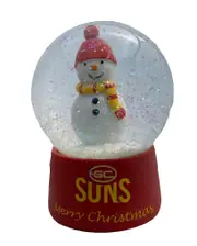 Gold Coast Suns AFL Team Christmas Snowman Snow Globe