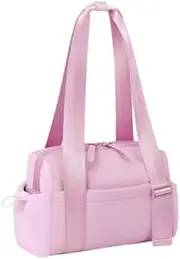 Multi-Pocket Gym Duffel Bag | Waterproof Gym Bag with Adjustable Hand Strap | Small Gym Tote Bag for Women Men | Large Capacity Travel Luggage Bag for Water Bottles, Toiletries, Cosmetics, Pink, Refer