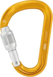 Petzl Attache Locking pear-Shaped Carabiner with Round-Stock Basket