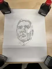 Rick Deckard from Blade Runner - Harrison Ford - Pencil Portrait by Justin Reed