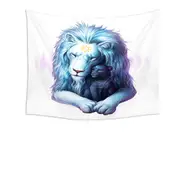 Child of Light Sun Moon Cub and Lion Tapestry