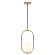Mercator Ava Suspended Opal Glass Ball Pendant Light