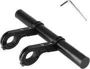 TRIWONDER Bike Handlebar Extender Aluminum Alloy Single Bicycle Handlebar Extension Double Clamp Bike Bracket for Holding Motorcycle E-Bike Lamp Speedometer GPS (Aluminum Alloy - Double clamp - 20cm)