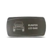 CH4x4 Gray Series Rocker for Jeep JK Bumper Bar Lights Symbol -Horizontal -White