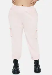 Plus Blush Set And Go Cargo Joggers