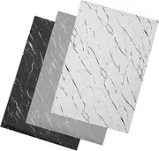 OHPHCALL 3 Sheets Delicate Marbling Pattern Wrapping Paper for Soap Packaging and Book Covers Thick and Grey Design for Holidays and Parties