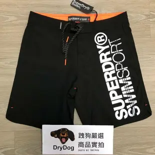 跩狗嚴選 極度乾燥 Superdry Logo Surf 海灘褲 泳褲 黑色 迷彩 衝浪褲 運動褲 沙灘褲 短褲