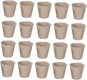 VANZACK 40pcs Pulp Nursery Cups for Seedlings Gardening Pots for Herbs Vegetables and Flowers Vintage Style Plant for