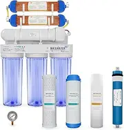 Max Water 6 Stage Aquarium Reverse Osmosis System/Reverse Osmosis System/RO Water Filtration System with Deionization Filter RO Water Purifier 100 GPD Hydroponics RODI System