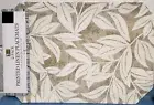 SET OF 2 LINEN FABRIC PRINTED PLACEMATS 12" x 18", WHITE LEAVES ON GREYISH by BH