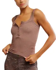 Free People Clean Slate Henley Tank Top
