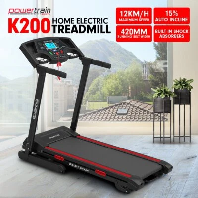 Powertrain K200 Electric Treadmill Folding Home Gym Running Machine