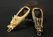 Brass Dragon Keychains Keyrings Bag Wallet Snap Hook Clasps Car Key Holder Hook