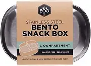 Ever Eco Stainless Steel Bento Snack Box 3 Compartments, 580 ml Capacity