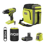 Ryobi 18V ONE+ Hammer Drill 2Ah Kit With Cooler Bag Gift Set