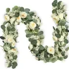 Eucalyptus Garland, 13Ft Artificial Greenery Garland Flower Decor, Green Spri...