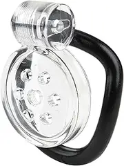 Sex Toys Male Chastity Device Flat Chastity Cage Lock with Chastity Belt Design Inverted Penis Cage BDSM Bondage Penis Cage for Couples with 5 Rings Penis Ring to Prevent Erection Bondage for Men