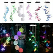 Solar Color Changing LED Wind Chimes Light Home Garden Yard Hanging Decor Lamp
