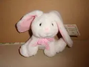 Russ Berrie HIPPITY HOP Plush 6" Plush Stuffed White Bunny Rabbit NWT