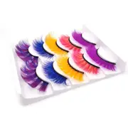 Nevenka 3D False Eyelashes Colored Thick Lashes for Performance Halloween-19