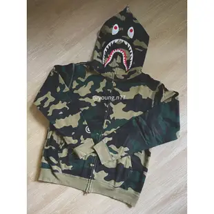 A Bathing APE BAPE 鯊魚 迷彩 連帽外套 可分期