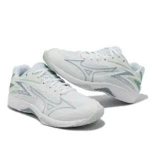 Mizuno 排球鞋 Thunder Blade Z 女鞋 白 銀 薄荷綠 室內運動 桌球 羽球 美津濃 V1GC2370-35