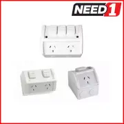 10 Pack of CROWN Weatherproof 1 2 3 GPO Power Point Waterproof Single Double SAA