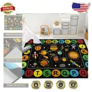 5'x6.6' Non-Slip Outer Space Play Rug - Ideal for Toddlers' Nursery & Playroom